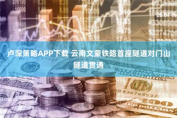卢深策略APP下载 云南文蒙铁路首座隧道对门山隧道贯通